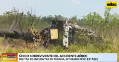 Único sobreviviente de accidente aéreo evoluciona favorablemente