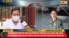 Dan de alta a único sobreviviente del accidente aéreo