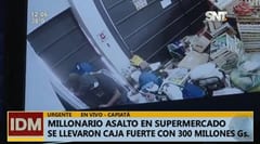 Delincuentes se llevan casi G. 400 millones de supermercado de Capiatá