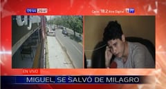 Miguel, el joven que salvó su vida con un salto