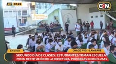 Estudiantes y padres toman colegio en Lambaré en segundo día de clases
