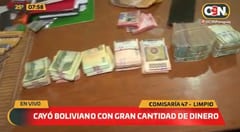 Detienen a boliviano con millonaria suma de dinero