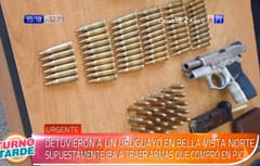 Uruguayo es detenido por transportar fusil, pistola y municiones 