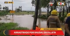Buscan a hombre arrastrado por raudal en Villeta