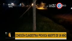 Niño muere electrocutado a causa de conexión clandestina en Limpio