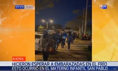 Embarazadas aguardan en el frío por un turno en el Materno de San Pablo