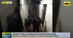 Sospechoso sufre fractura en plena huida