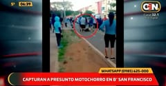 Vecinos capturan y golpean a “motochorro” en el barrio San Francisco