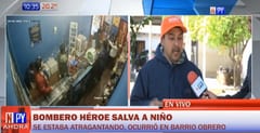 Bombero relata momento que le tocó vivir salvando a niño atragantado con paleta