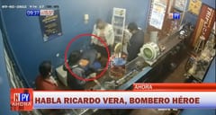 Heroico: Bombero salva a niño que se atragantó con una golosina