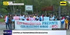 Padres se movilizan contra la Transformación Educativa en la capital