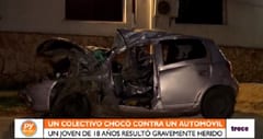 Bus se lleva por delante un auto en el microcentro