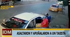 Asaltan y apuñalan a taxista en Asunción