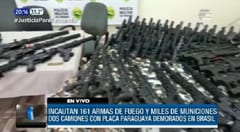 Brasil: Incautan armas y municiones en camiones con chapa paraguaya