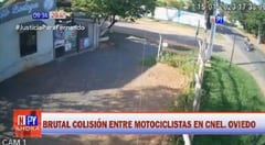 Choque entre motociclistas deja un herido con traumatismo de cráneo