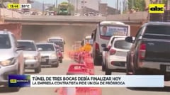 Empresa pidió un día de prórroga para entregar túnel de Tres Bocas, confirman