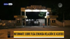 Informante sobre fuga de reos denuncia violación de acuerdo