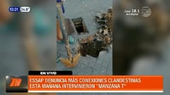 ESSAP halla conexiones clandestinas en Manzana T y anuncia multas