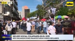 Asegurados y jubilados se manifiestan ante eventual colapso de la caja de jubilaciones del IPS
