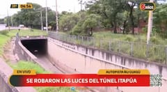 Roban luces del túnel Itapúa de la autopista Ñu Guasú