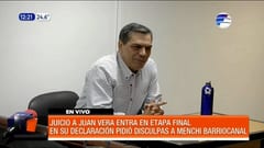 Juan Vera pide disculpas a Menchi en juicio