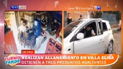 Detienen a tres sospechosos de asaltar comercios en Villa Elisa