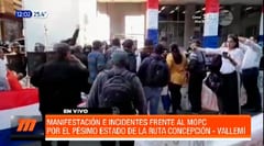 Pobladores de Concepción exigen reparación de ruta frente al MOPC
