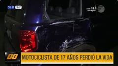 Motociclista de 17 años muere tras chocar contra una camioneta