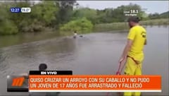 Adolescente muere al cruzar arroyo montado sobre caballo