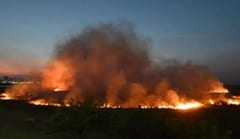 Controlan incendio en Banco San Miguel tras arduo trabajo