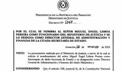 Director del Ministerio de Justicia figura como proveedor fantasma de detergentes de oro