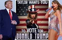 Trump comparte imágenes falsas de Taylor Swift apoyando su candidatura