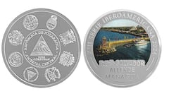 Escudo de Paraguay en moneda conmemorativa de Nicaragua