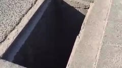 Enorme hueco en avenida Madame Lynch amenaza la seguridad vial