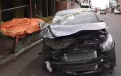 Grave accidente y vuelco en el Mercado 4