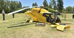 Helicóptero cae durante vuelo de instrucción en el rancho del club Sajonia
