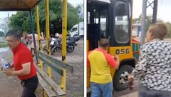 Chofer derramó agua a pasajera tras discusión