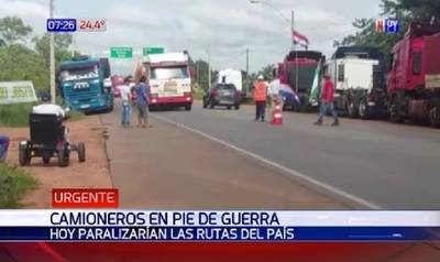 Policía Nacional ordena retención de camiones movilizados
