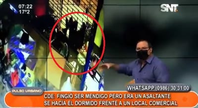 Delincuente se hace pasar por mendigo e ingresa a robar a un comercio