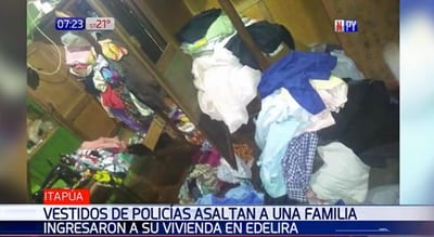 Delincuentes vestidos de policía asaltan a familia en el sur