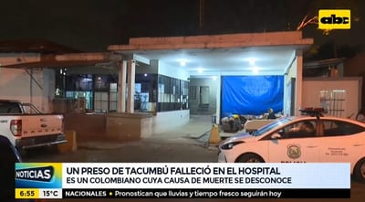 Colombiano recluso de Tacumbú muere en Hospital de Barrio Obrero