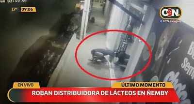 Delincuente se lleva dinero de distribuidora de lácteos