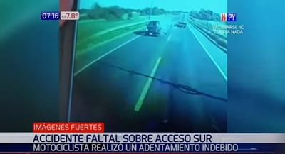 Cámara capta fatal adelantamiento indebido de motociclista