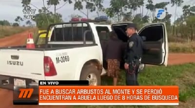 San Pedro: Anciana se pierde en el monte por ocho horas