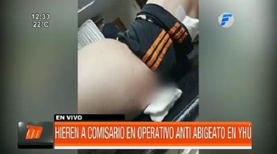 Hieren a comisario en operativo antiabigeato en Yhú