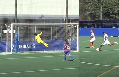 Jessica Martínez marca golazo desde el mediocampo