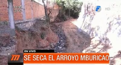 El arroyo Mburicaó se está secando