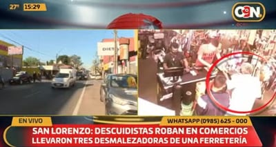 Descuidistas hurtan desmalezadoras de ferretería de San Lorenzo
