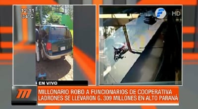 Delincuentes se llevan más de G. 300 millones en asalto a funcionarios de cooperativa