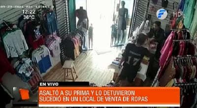Mujer es asaltada por su primo en tienda de ropas de Capiatá